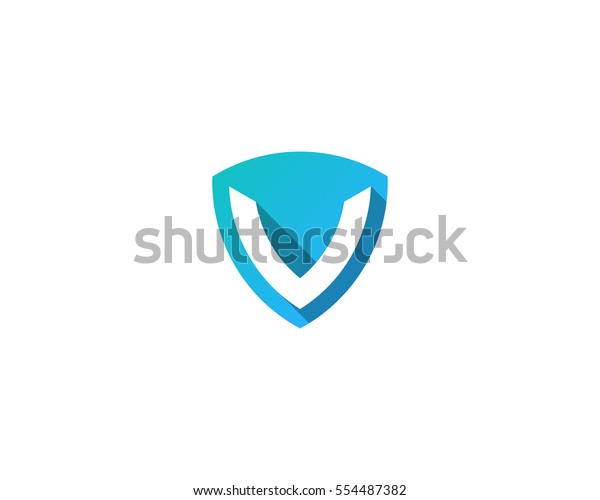 Letter V Shield Logo Design Element Stock Vector (Royalty Free) 554487382