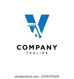 Letter V Shoulder Surgery Logo Icon Vector