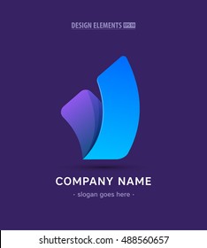 Letter V sign logo template. Vector business fashion icon. Corporate identity branding in material design. App ios and android icon sign