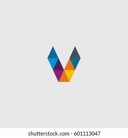 letter v sign vector logo