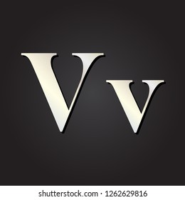 letter V silver
