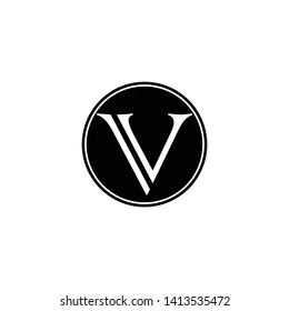 Letter V simple logo design vector