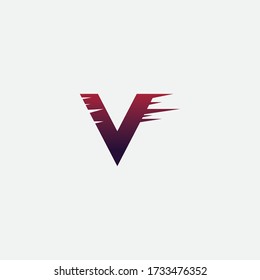 Buchstabe V einfaches Logo schnelle Abbildung des Vektordesigns.
