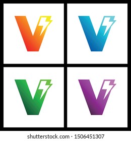 letter V simple logo icon design vector
