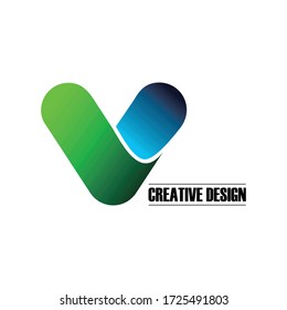 Letter V simple logo icon design vector. monogram logo vector illustration.