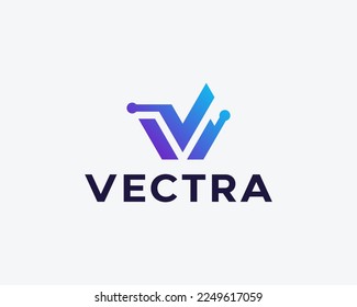 Letter V Simple Monogram Logo