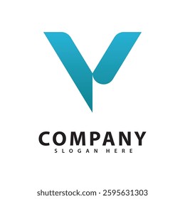 Letter V Simple template Logo