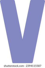 Icono de línea de vector único de la letra V