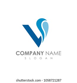 Letter V Splash Logo