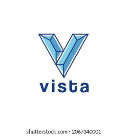 diseño de logotipo vectorial de letra v