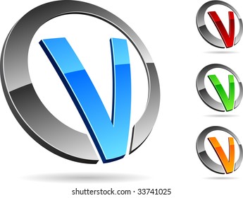 Buchstabe "V" Symbol. Vektorgrafik.