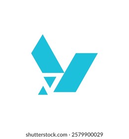 Letter V tech logo design vector,editable eps 10