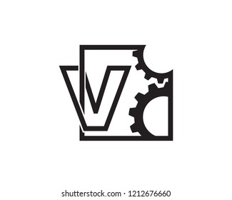 Letter V Technology Logo Template Design Vector, Emblem, Concept Design, Creative Symbol, Icon
