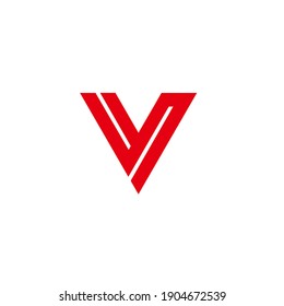 Letter V technology vector logo premium