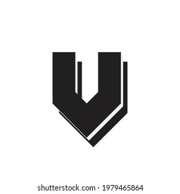 letter V text effect design vector, Can be used for Logo.