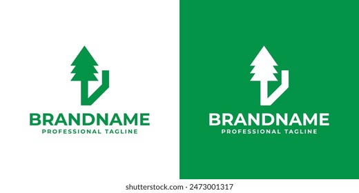 Letter V Tree Logo, Perfect for Environmental Organizations and Eco Friendly Brands