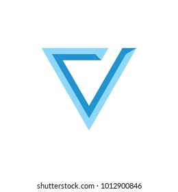 Similar Images, Stock Photos & Vectors of Geometric V letter, inverted ...