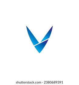 Letter v typography power abstract technology game nature entertainment wild adventure digital marketing political hunting logo design brand identity linked communication icon symbol editable 
