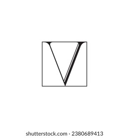 Letter v typography power abstract technology game nature entertainment wild adventure digital marketing political hunting logo design brand identity linked communication icon symbol editable 