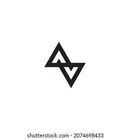 letra A y V logotipo de símbolo simple único vector