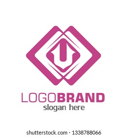 letter v uppercase logo template