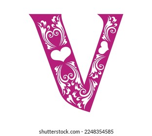 Letter V, Valentine Alphabet Monogram
Sublimation vector design file, for mug, t-shirt, vase, pillow case. etc