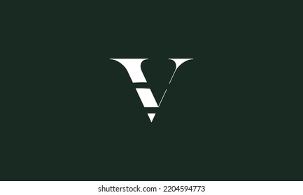 Plantilla de diseño de iconos vectoriales de letra V	
