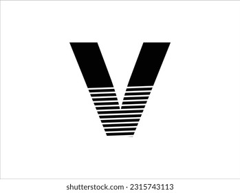Letra V - ilustración del concepto del logotipo vectorial. Logotipo de letra V. Logo abstracto. Plantilla de logotipo del vector. Elemento de diseño, Ilustración vectorial de íconos abstractos basada en la letra V .