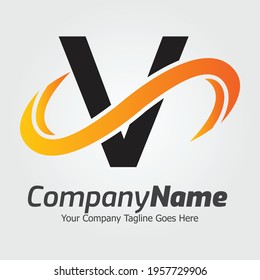 Letter V vector logo template, Colorful Letter V logo, Financial Company Logo, Financial Institute Advisors Logo Design Template Vector Icon