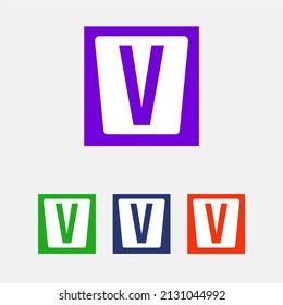 Letter V Vector Logo Template Icon