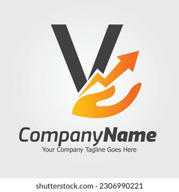 Letter V vector logo template, Colorful Letter V logo, Financial Company Logo, Financial Institute Advisors Logo Design Template Vector Icon