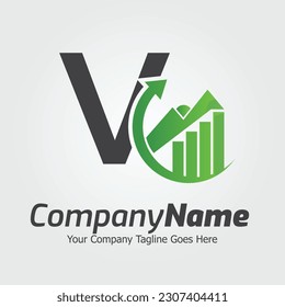 Letter V vector logo template, Colorful Letter V logo, Financial Company Logo, Financial Institute Advisors Logo Design Template Vector Icon