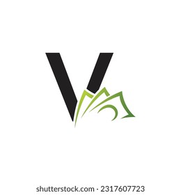 Letter V vector logo template, Colorful Letter V logo, Financial Company Logo, Financial Institute Advisors Logo Design Template Vector Icon