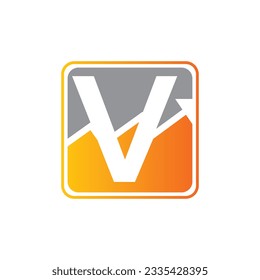 Letter V vector logo template, Colorful Letter V logo, Financial Company Logo, Financial Institute Advisors Logo Design Template Vector Icon