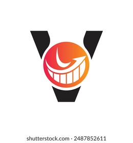 Letter V vector logo template, Colorful Letter V logo, Financial Company Logo, Financial Institute Advisors Logo Design Template Vector Icon