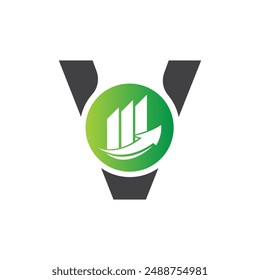 Letter V Vektorgrafik Logo Vorlage, Buntes Letter V Logo, Financial Company Logo, Financial Institute Advisors Logo Design Vorlage Vektorgrafik Symbol