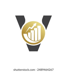 Letter V vector logo template, Colorful Letter V logo, Financial Company Logo, Financial Institute Advisors Logo Design Template Vector Icon