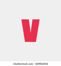 Letter V vector, logo. Useful as branding symbol, corporate identity, alphabet element, app icon, clip art and illustration.