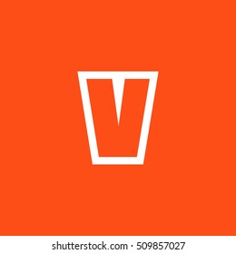 Letter V vector, logo. Useful as branding symbol, corporate identity, alphabet element, app icon, clip art and illustration.