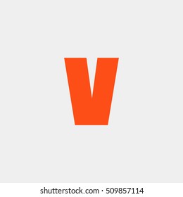 Letter V vector, logo. Useful as branding symbol, corporate identity, alphabet element, app icon, clip art and illustration.