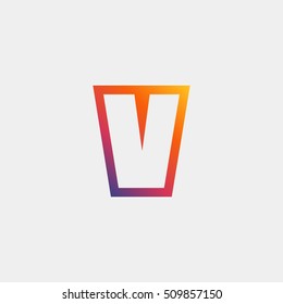 Letter V vector, logo. Useful as branding symbol, corporate identity, alphabet element, app icon, clip art and illustration.