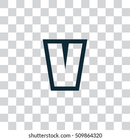 Letter V vector, logo. Useful as branding symbol, corporate identity, alphabet element, transparent clip art and illustration.