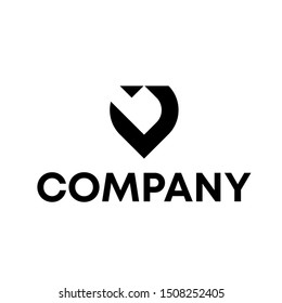 letter V vector . V sign . V logo . initial V simple design