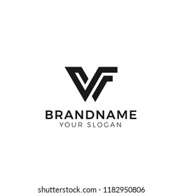 Letter V Vf Logo Design Stock Vector (Royalty Free) 1182950806