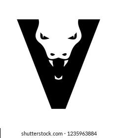 Letter V with viper head logo