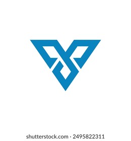 Letter V VS logo design vector template