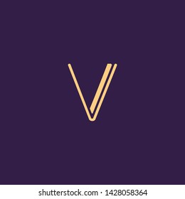 Letter V VV Clean and Minimal Initial Based Logo Design