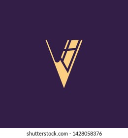 Letter V VV Clean and Minimal Initial Based Logo Design