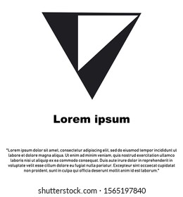 
letter V VV logo art monogrammed arrow minimalist shape, black on a white background