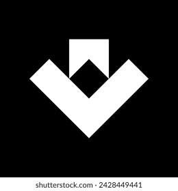 Letter V or W bookmark logo design